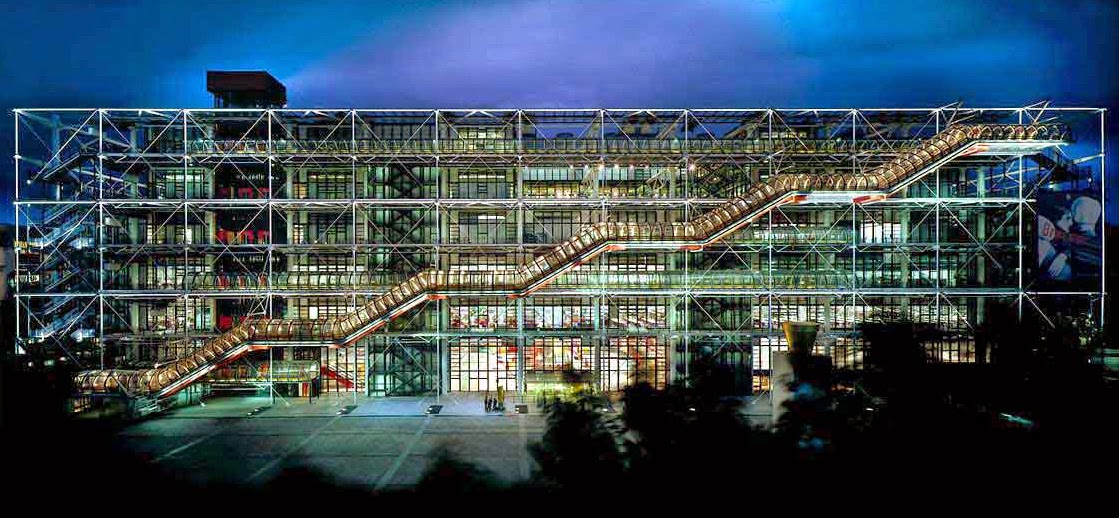 Centre Pompidou in Paris, France by Renzo Piano, 1977